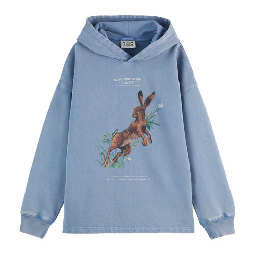 Scotch & Soda Washed Artwork Oversized Hoodie